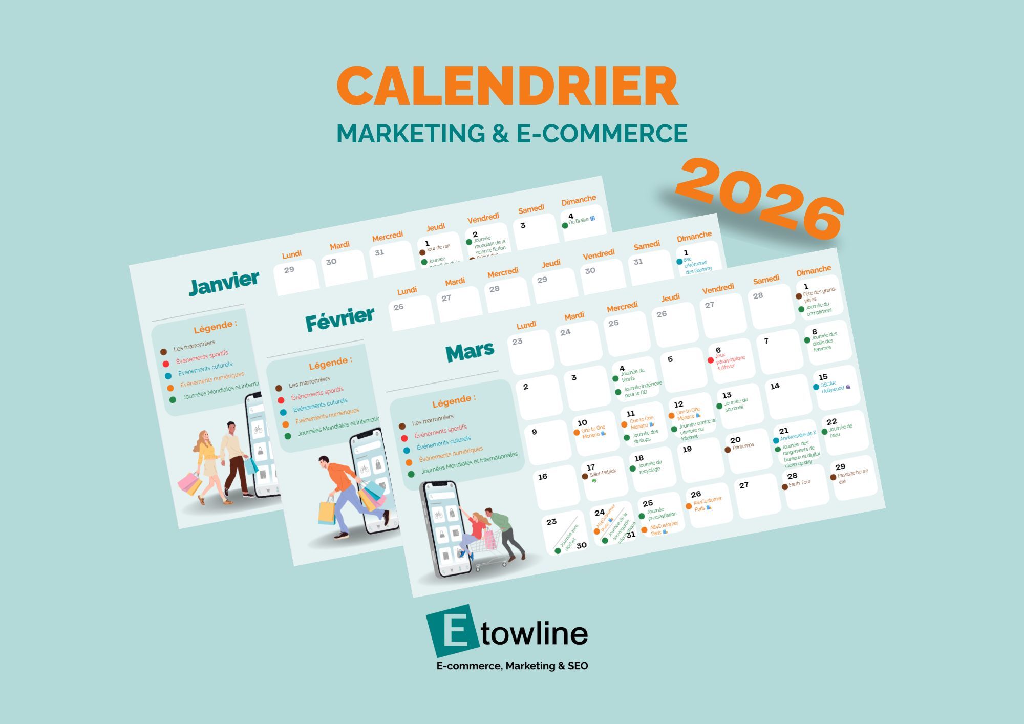 Calendrier marketing 2026 - ETOWLINE